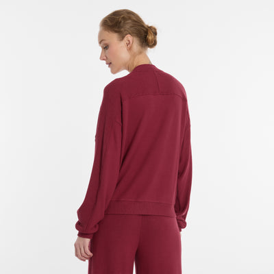CLEUREN SWEATSHIRT - ivory or wine red