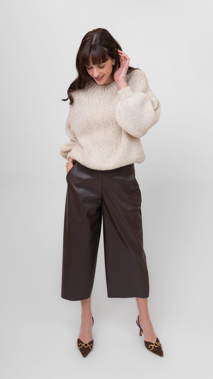 CHOCO CHIC CROP PANTS