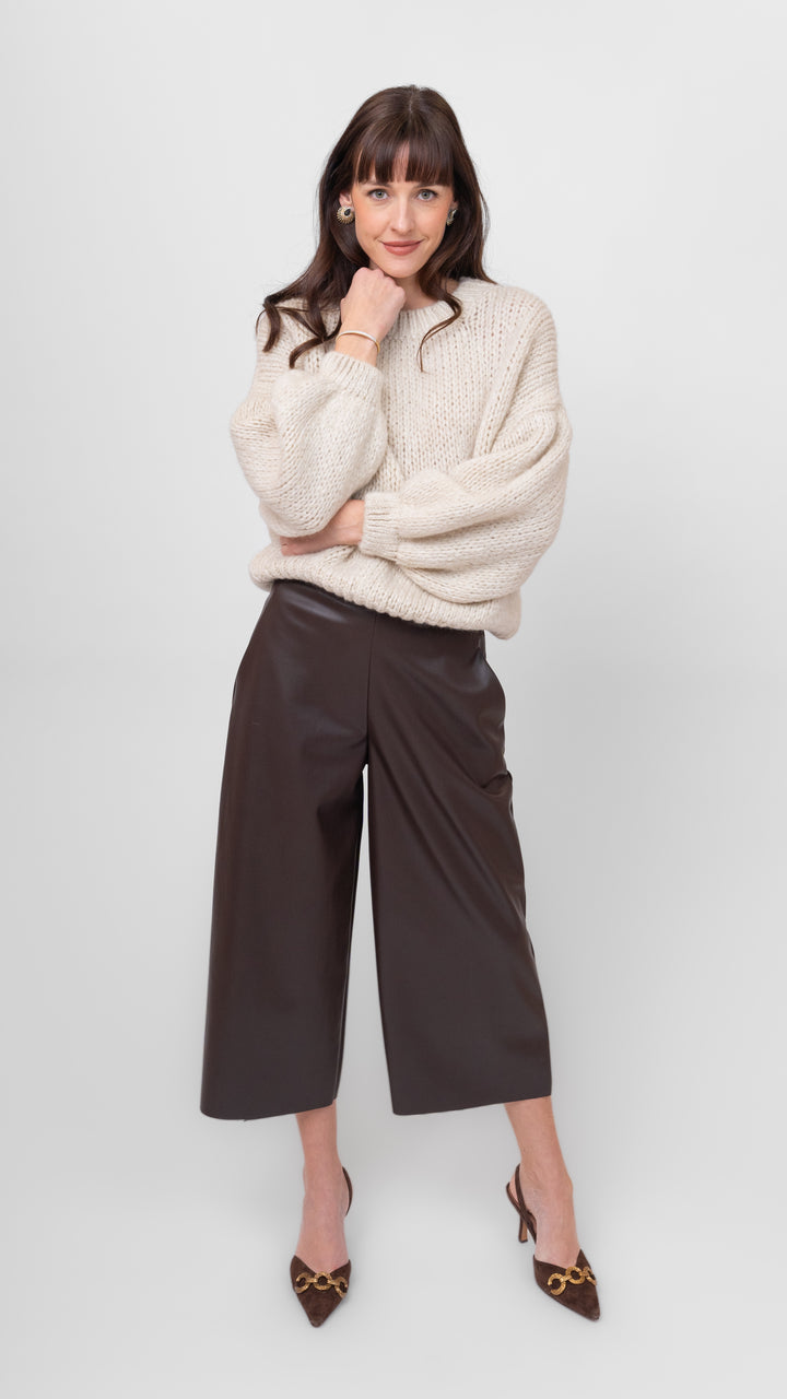 CHOCO CHIC CROP PANTS