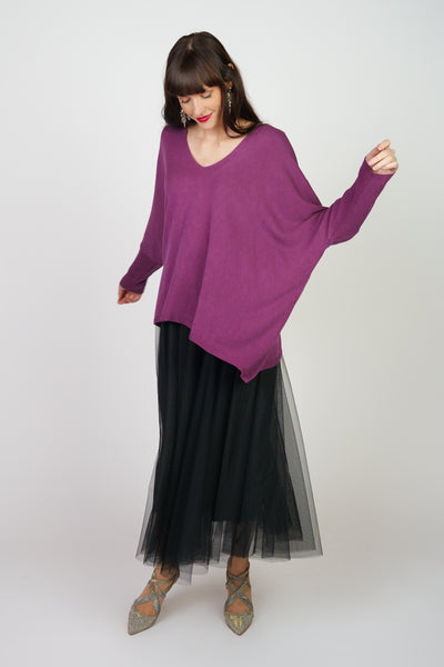 VIVA PULLOVER SWEATER- mauve or ivory