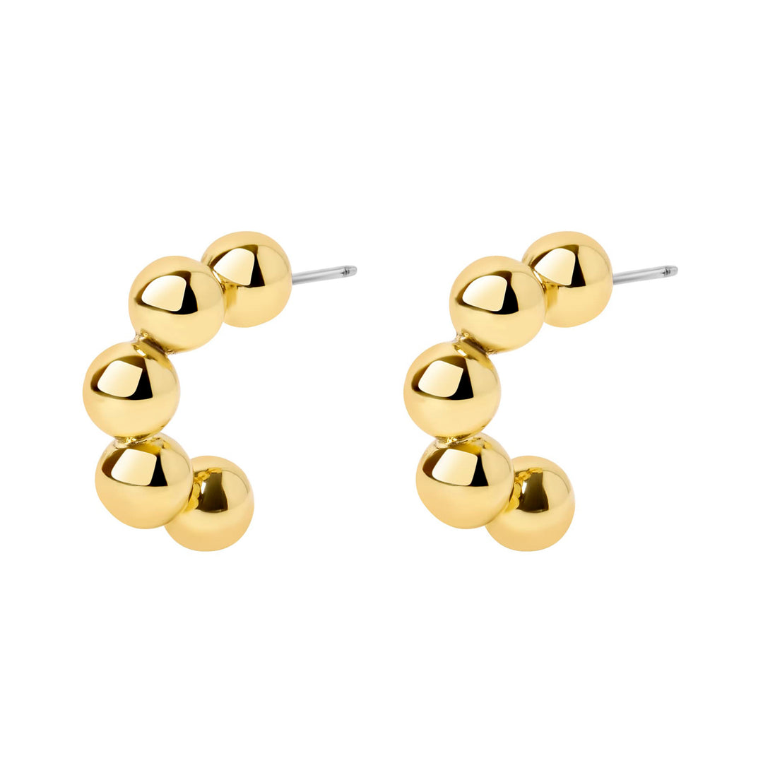 JAZZ HALF HOOP EARRINGS - gold or silver