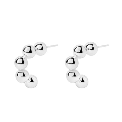 JAZZ HALF HOOP EARRINGS - gold or silver