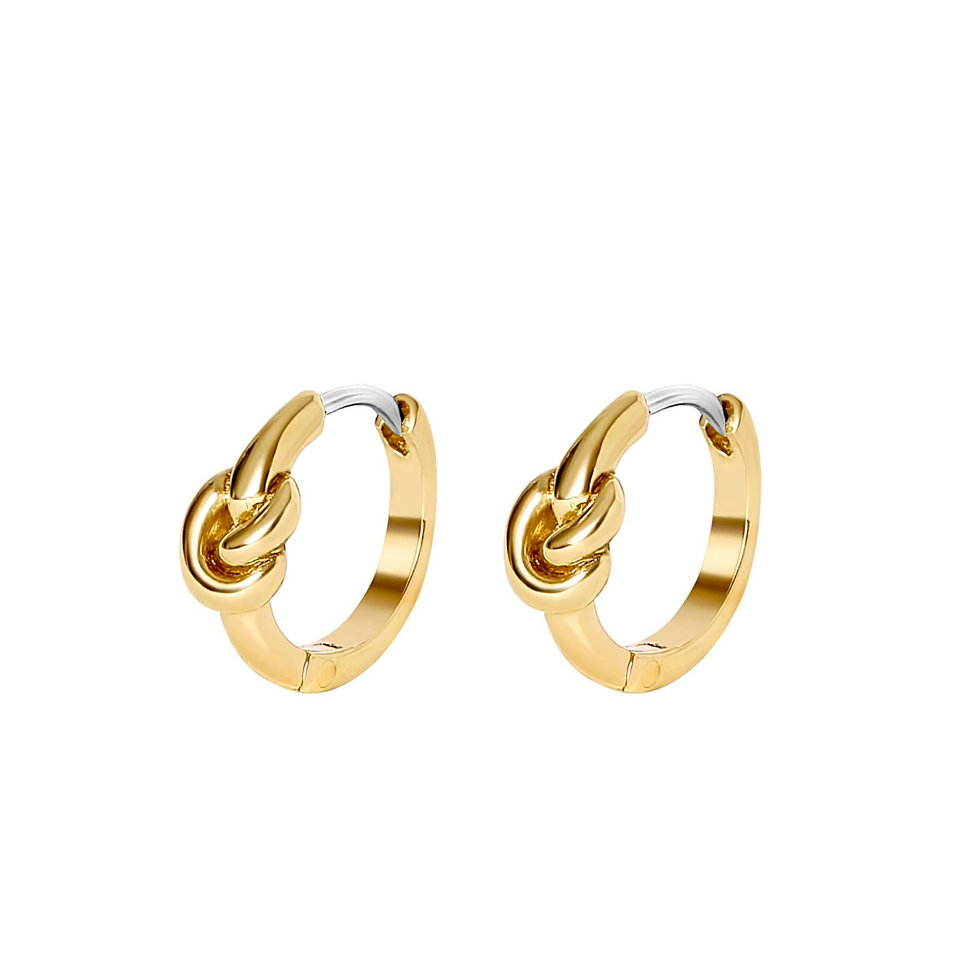 KNOT HALF HOOP EARRINGS - gold or silver