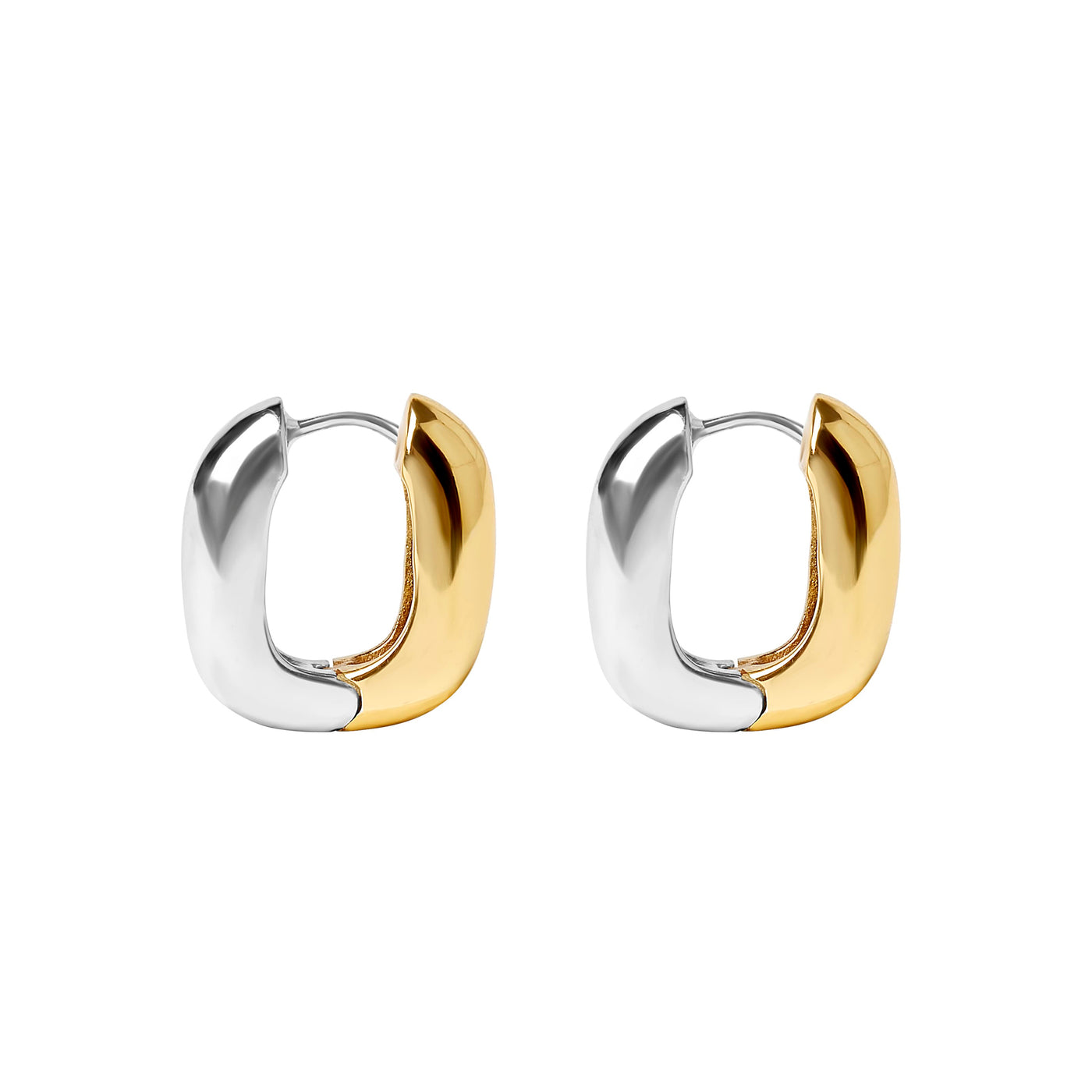 JACK  TWO TONE HOOP EARRINGS