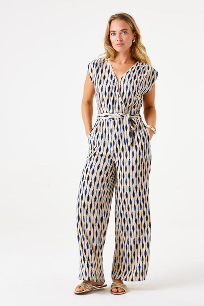 SAND COAT JUMPSUIT