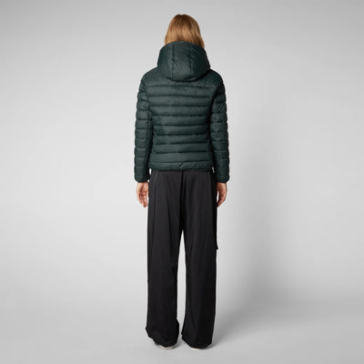 ETHEL HOODED PUFFER JACKET WITH FAUX FUR LINING