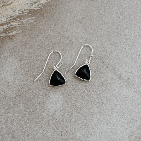 ELSIE EARRINGS - black onyx (gold or silver)