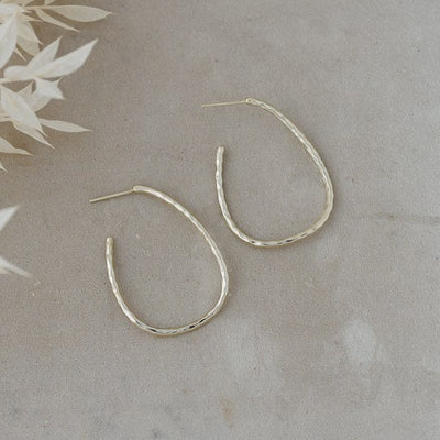 ESTEVAN HOOP EARRINGS- gold or silver