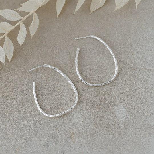 ESTEVAN HOOP EARRINGS- gold or silver