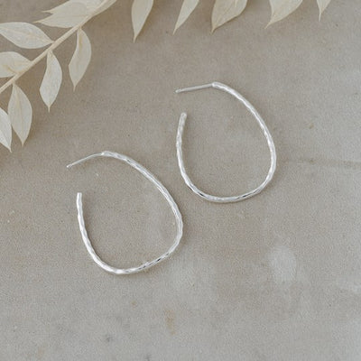 ESTEVAN HOOP EARRINGS- gold or silver