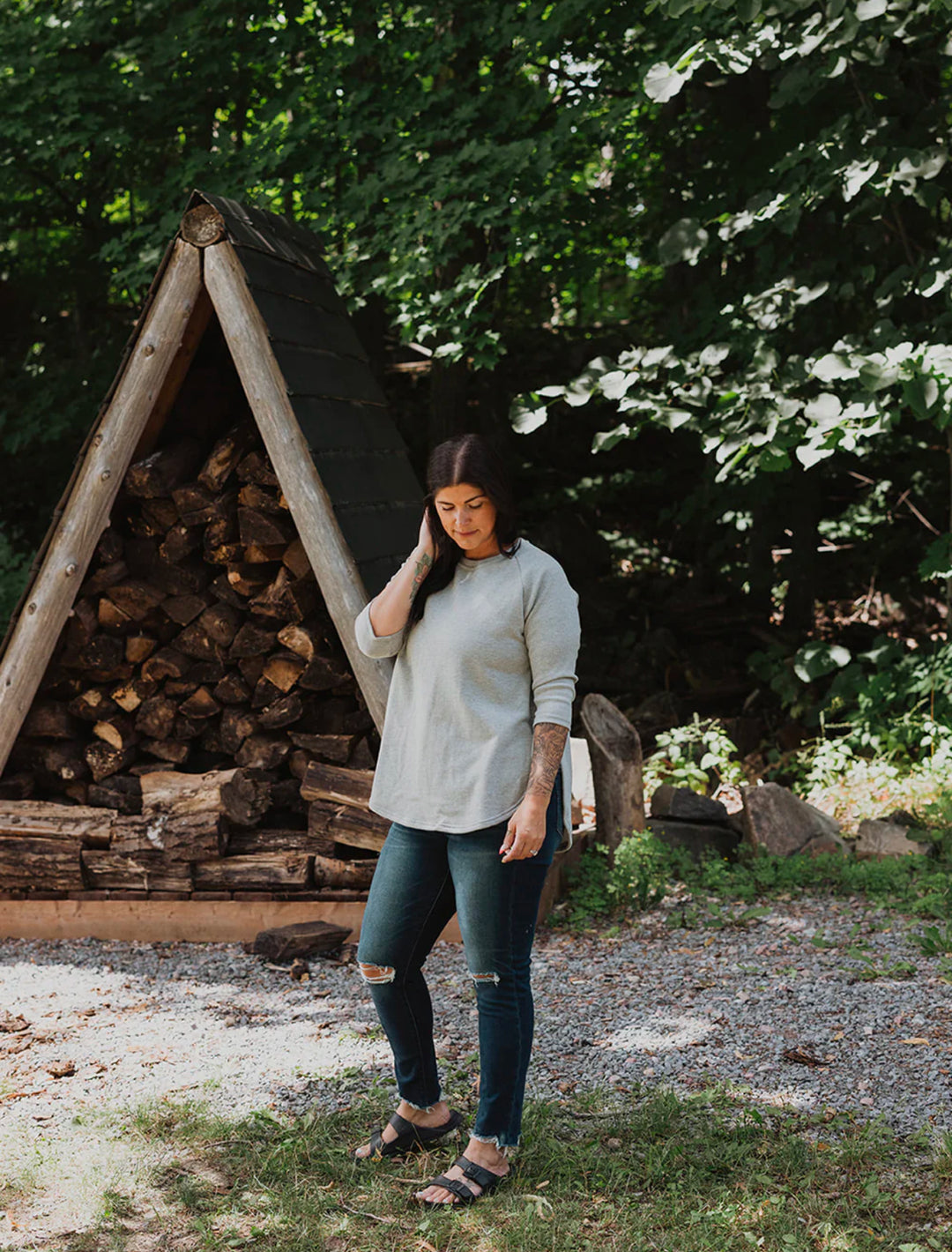 EAST END SWEATER - heather grey