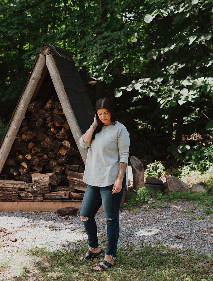 EAST END SWEATER - heather grey