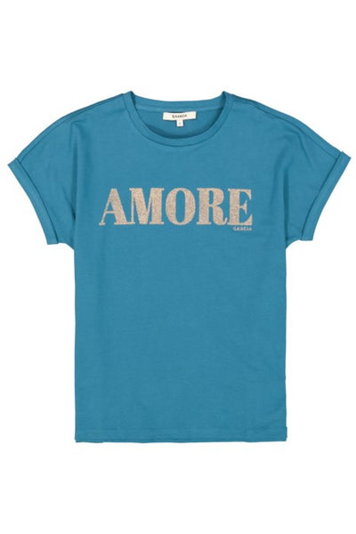 AMORE TEE -blue lagoon or anthracite