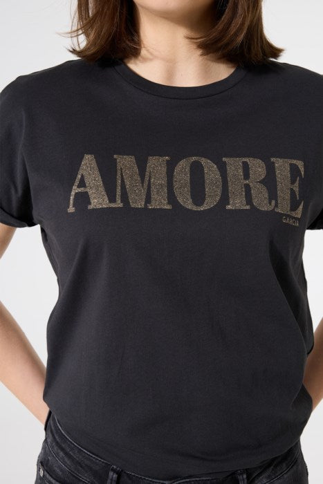 AMORE TEE -blue lagoon or anthracite