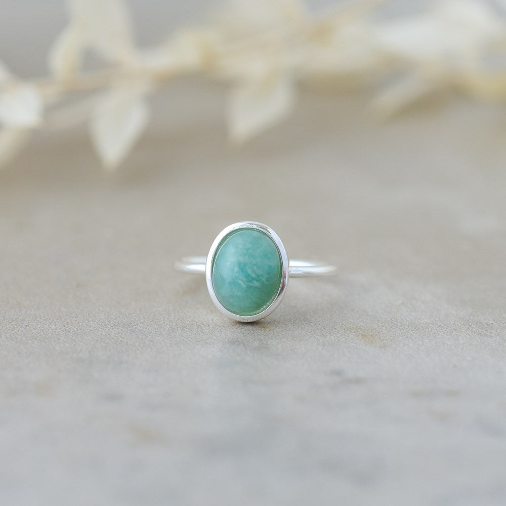 IDA AMAZONITE RING - gold or silver