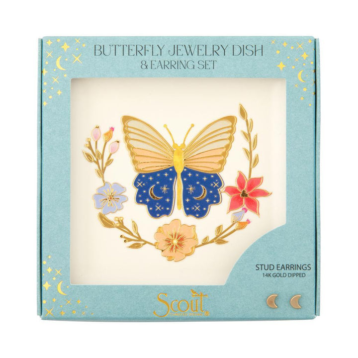 BUTTERFLY JEWELRY DISH GIFT SET