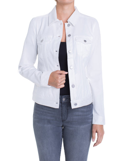WHITE CLASSIC DENIM JACKET