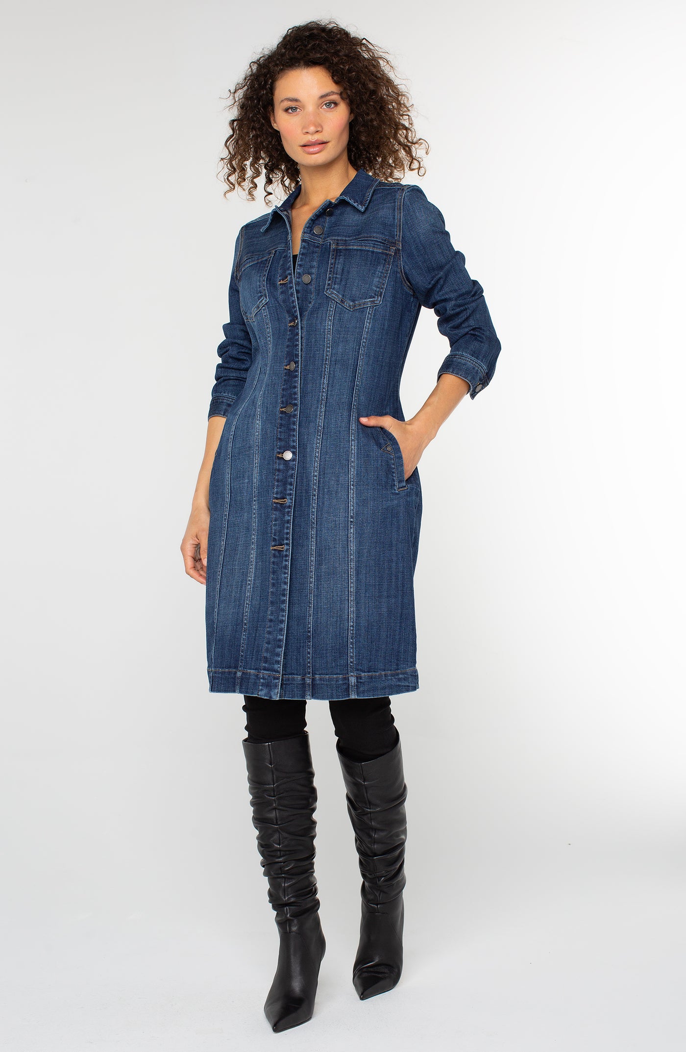 CENTERBROOKE LONG TRUCKER DENIM JACKET