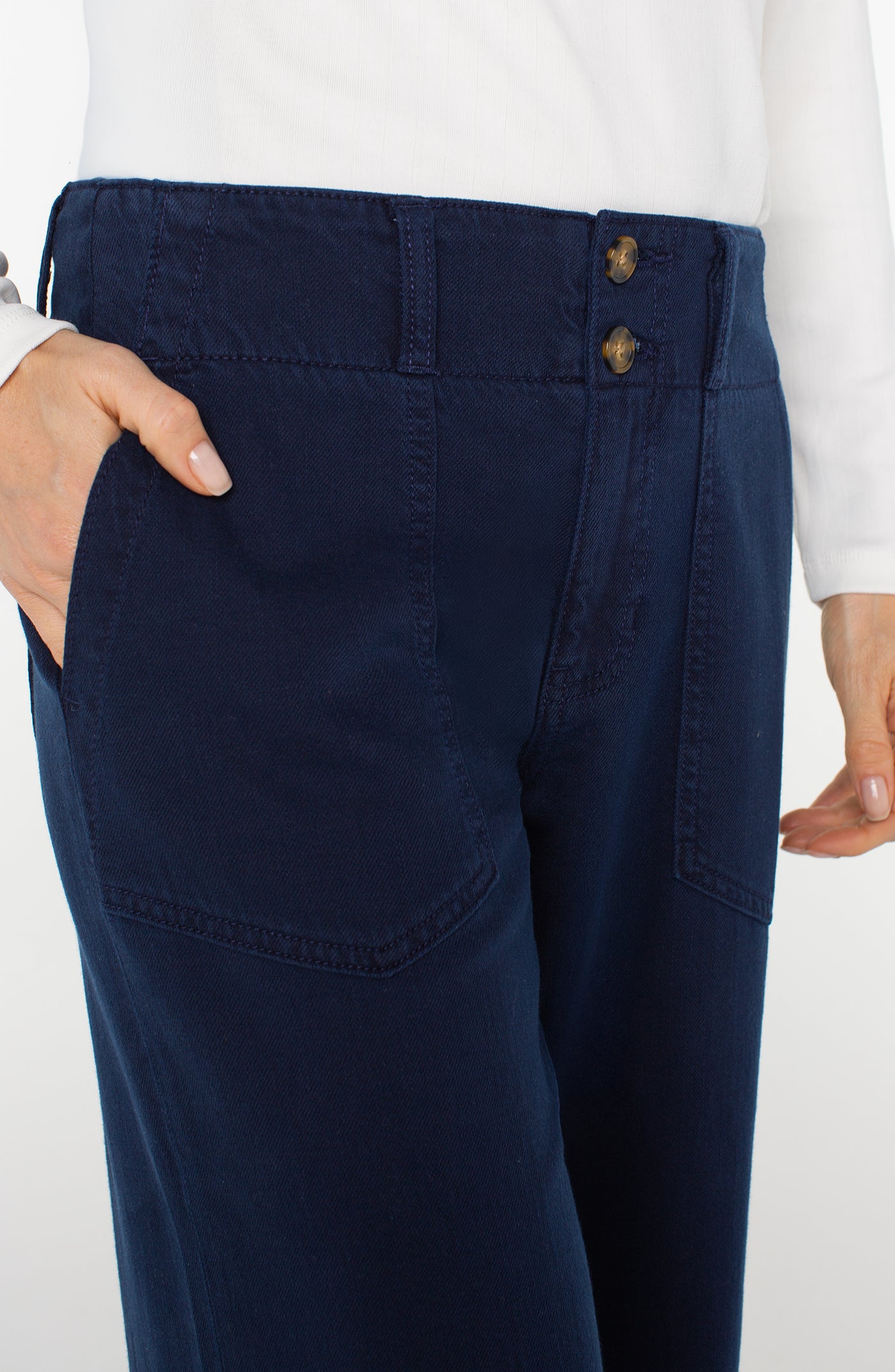 HANNAH FLARE TROUSER - navy dusk 31"