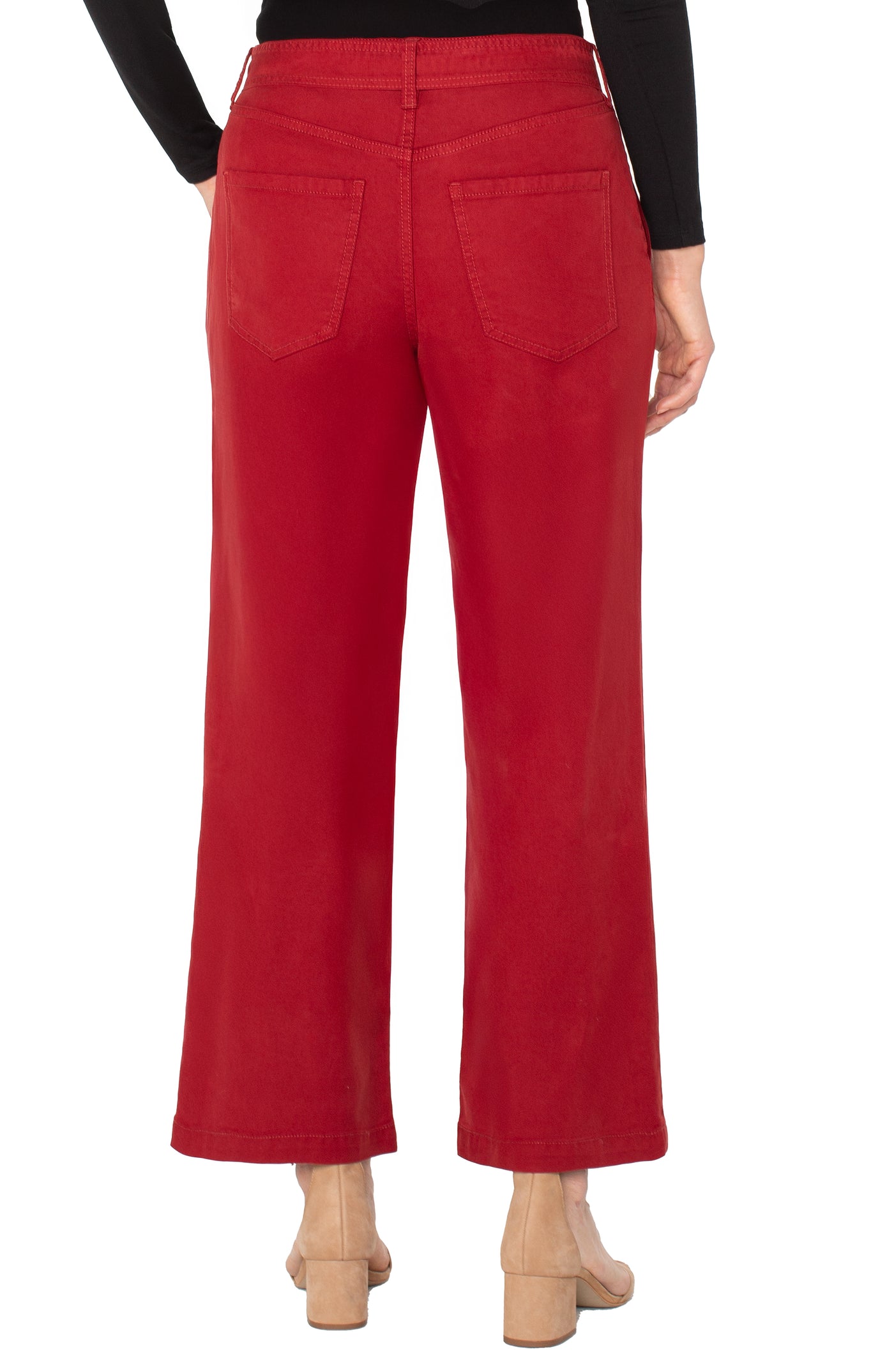 STRIDE WIDE LEG- maroon berry 28"