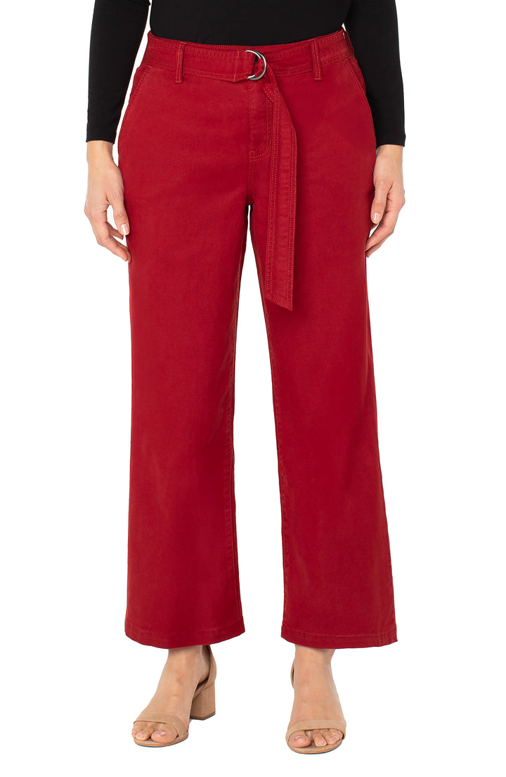 STRIDE WIDE LEG- maroon berry 28"