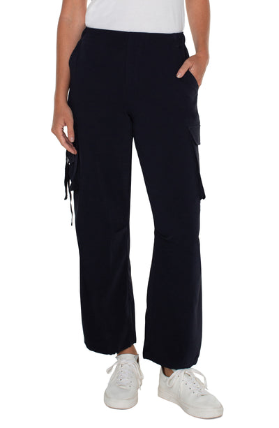 PULL-ON PARACHUTE CARGO PANTS - cadet or black