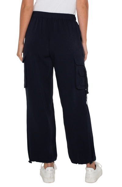PULL-ON PARACHUTE CARGO PANTS - cadet or black