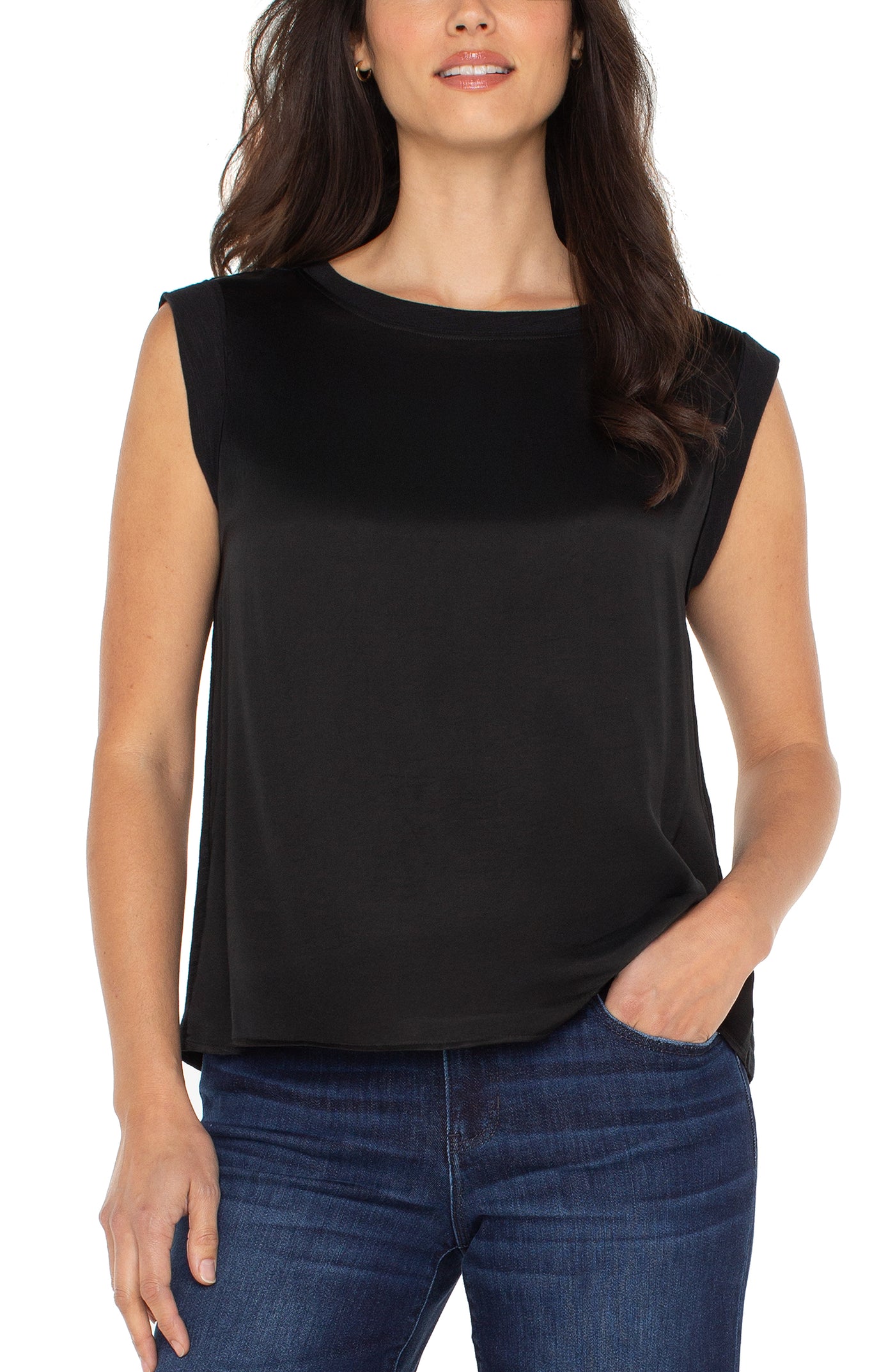 FRANCA SLEEVELESS TOP - black