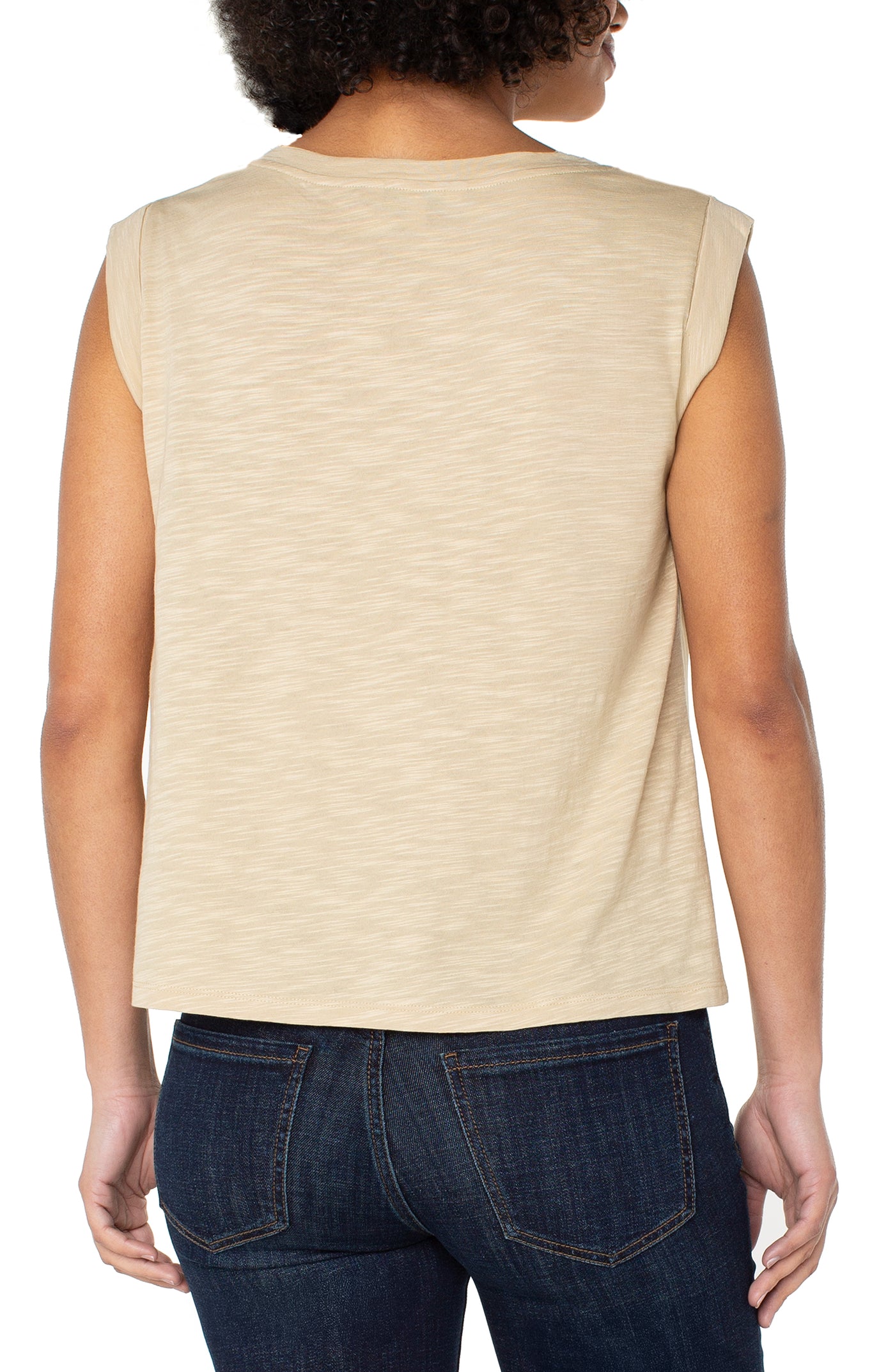 FRANCA SLEEVELESS TOP - pale gold