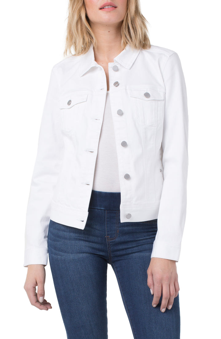 WHITE CLASSIC DENIM JACKET