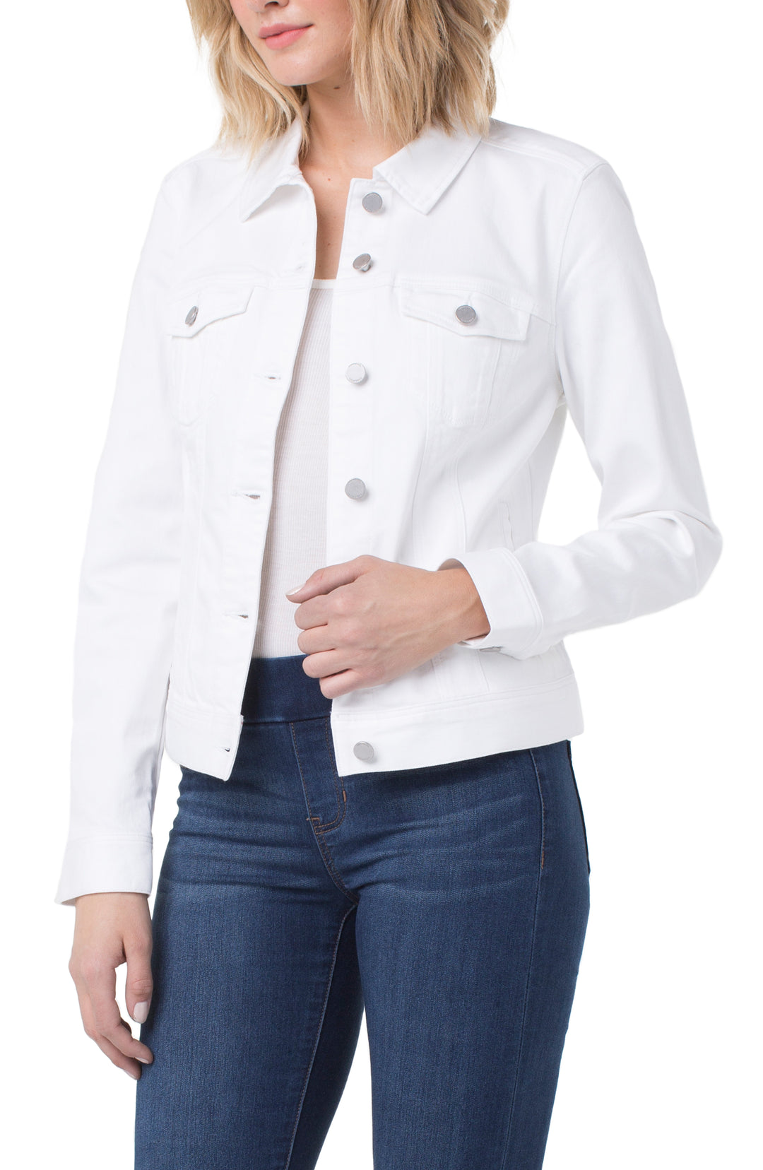 WHITE CLASSIC DENIM JACKET
