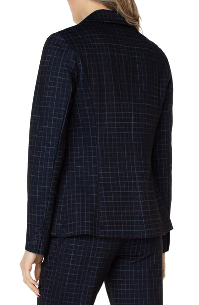 DEEP NAVY WINDOW FITTED BLAZER