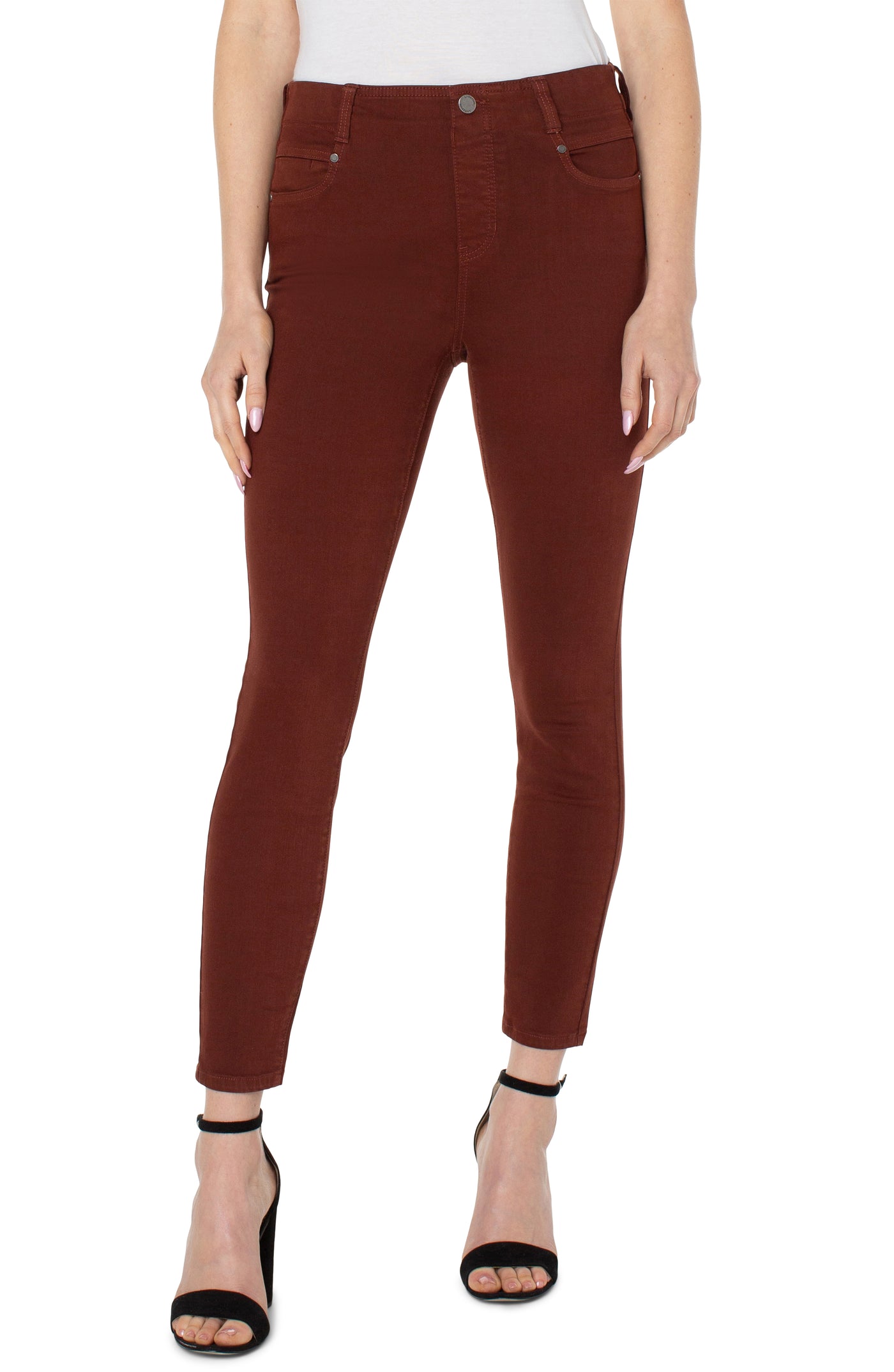 GIA GLIDER ANKLE SKINNY - brunette 28"