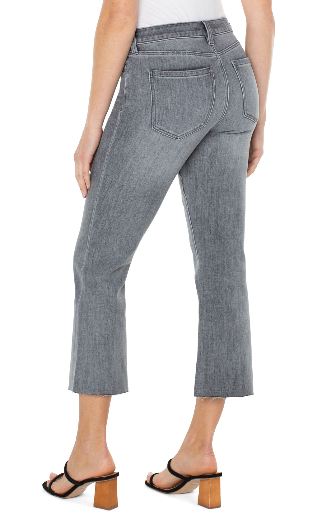 HANNAH CROP FLARE WITH CUT HEM-kessler 25.5"