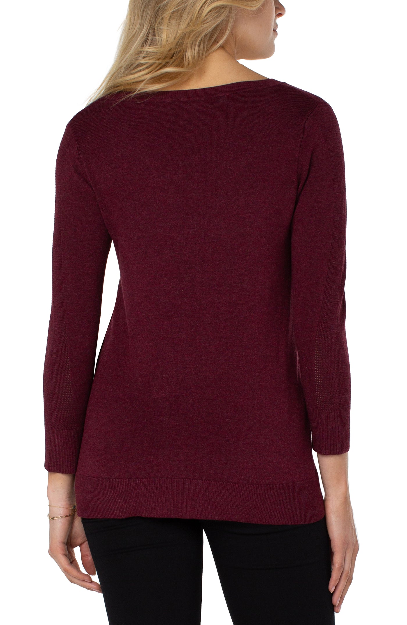 WINDSOR WINE PIQUE SWEATER