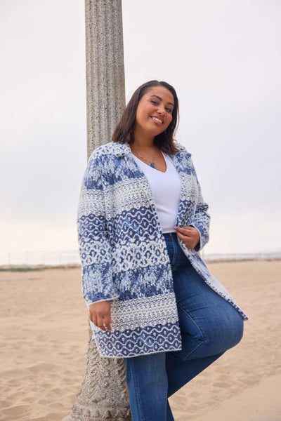 SHIBORI SWEATER COAT
