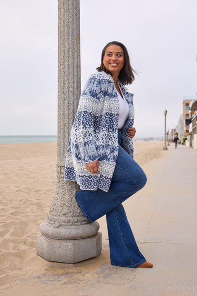 SHIBORI SWEATER COAT