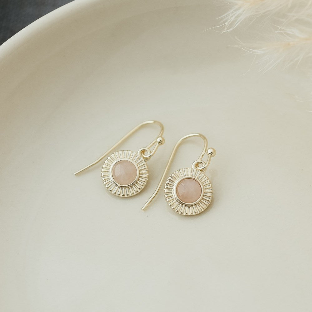 LILA ROSE QUARZ EARRINGS - silver or gold