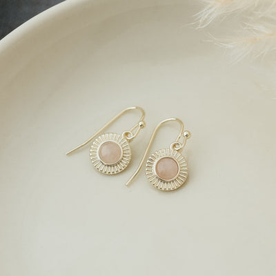 LILA ROSE QUARZ EARRINGS - silver or gold