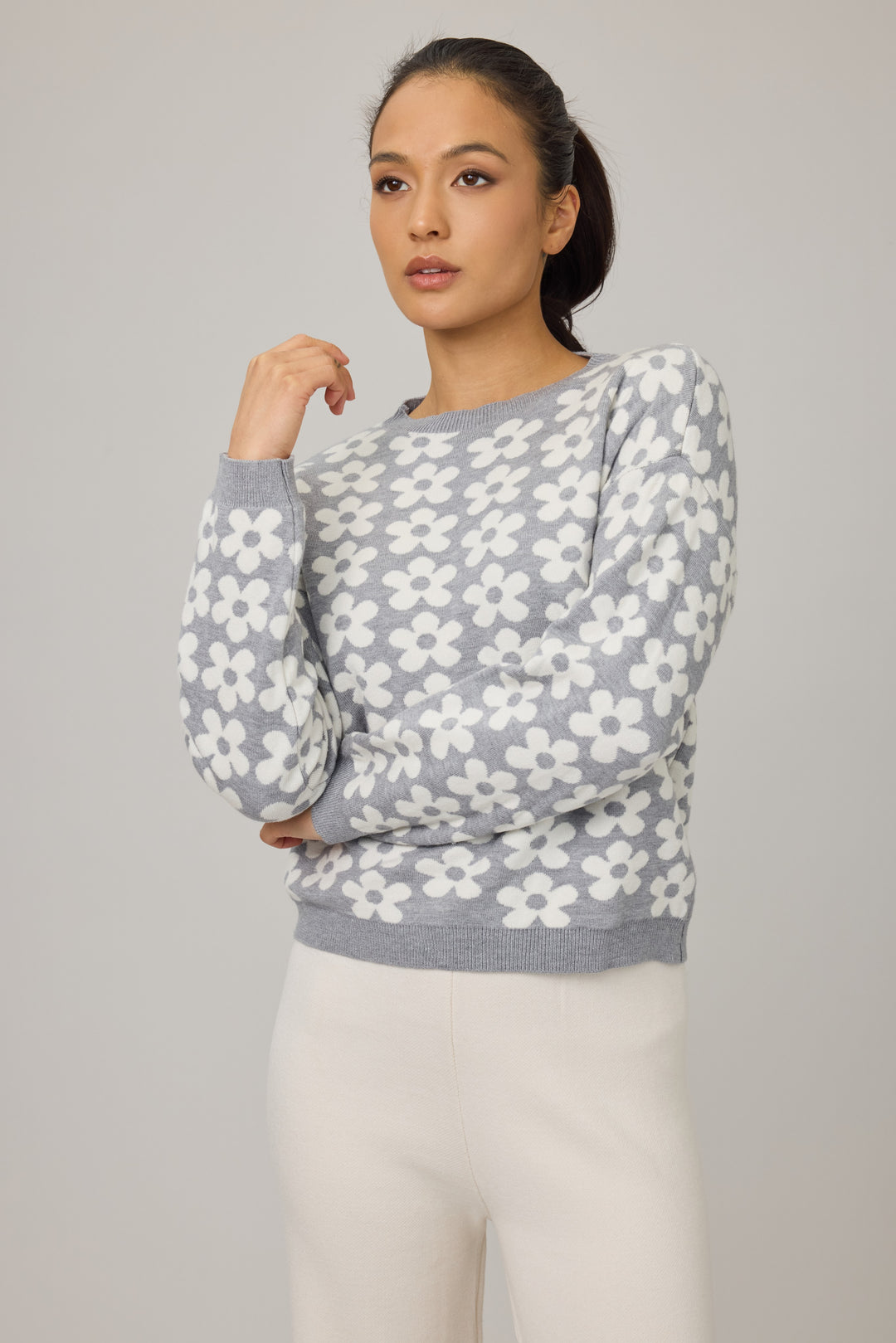 Knit Daisies Sweater