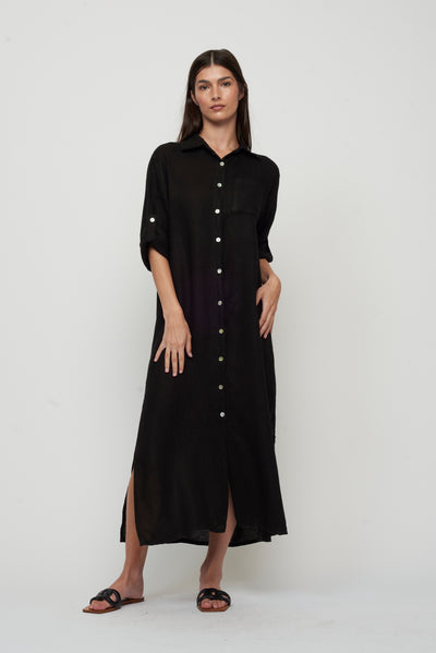 ZAHARA BLOUSE DRESS-black or white