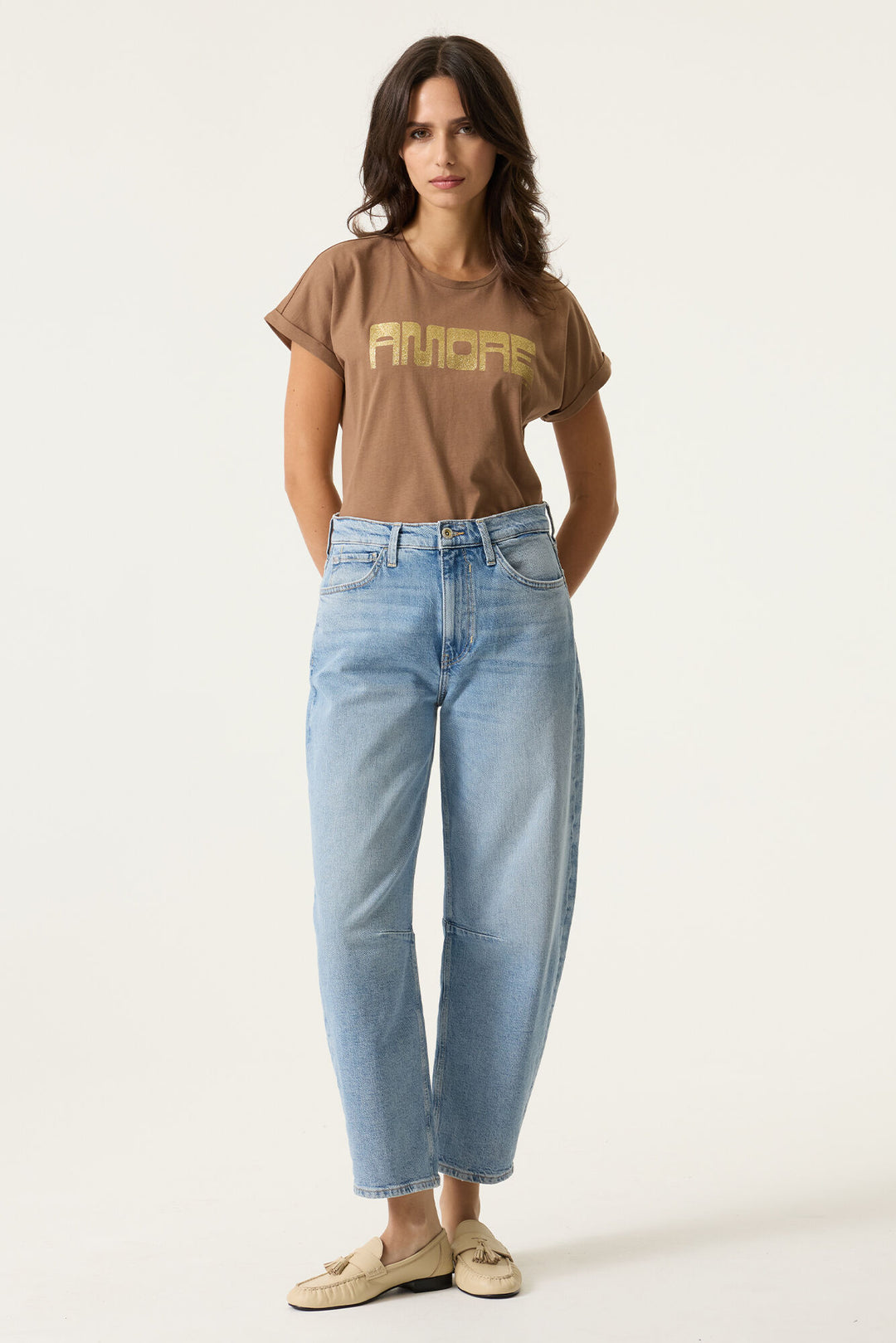 AMORE TEE- soft taupe, rose garden or antracite