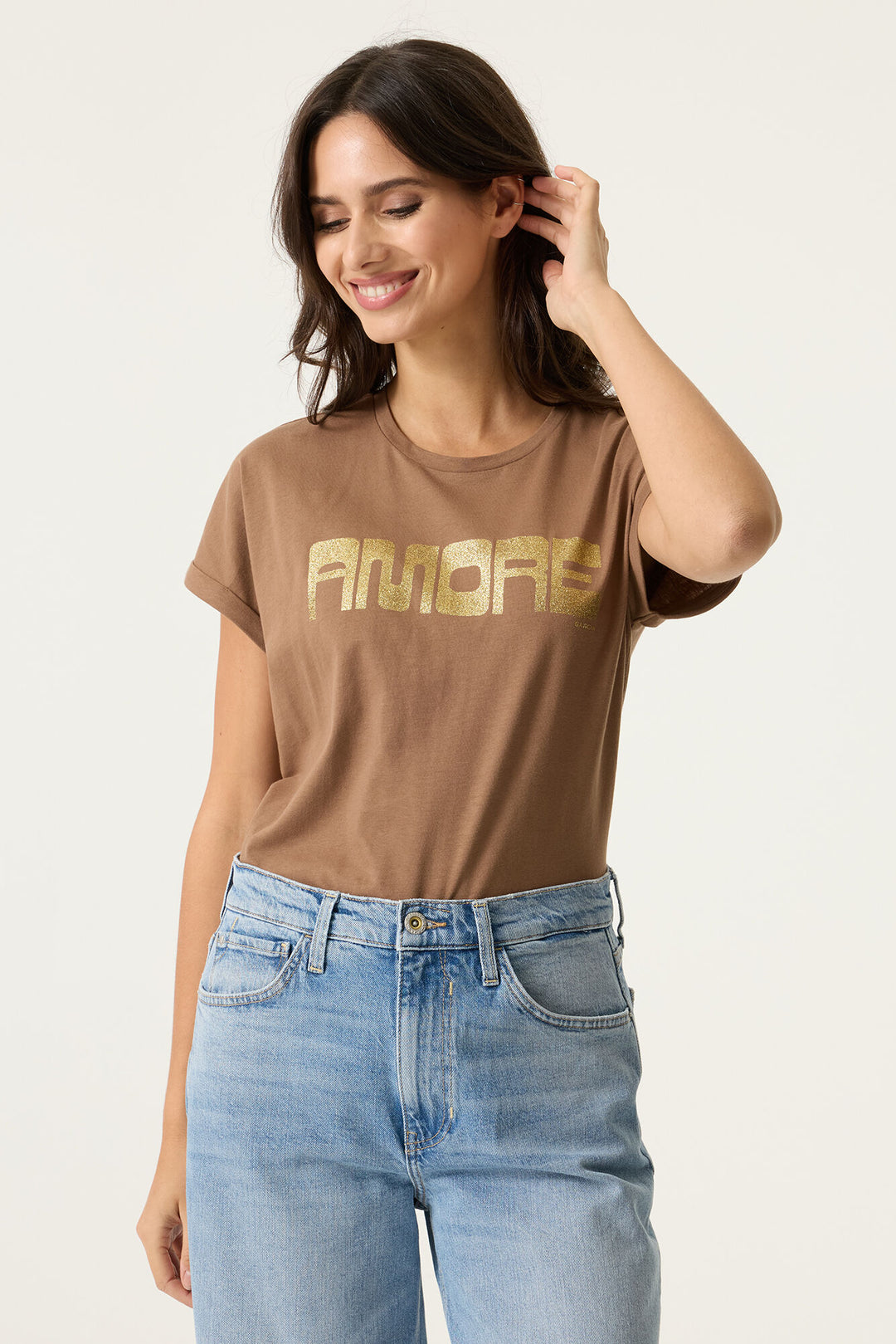 AMORE TEE- soft taupe, rose garden or antracite