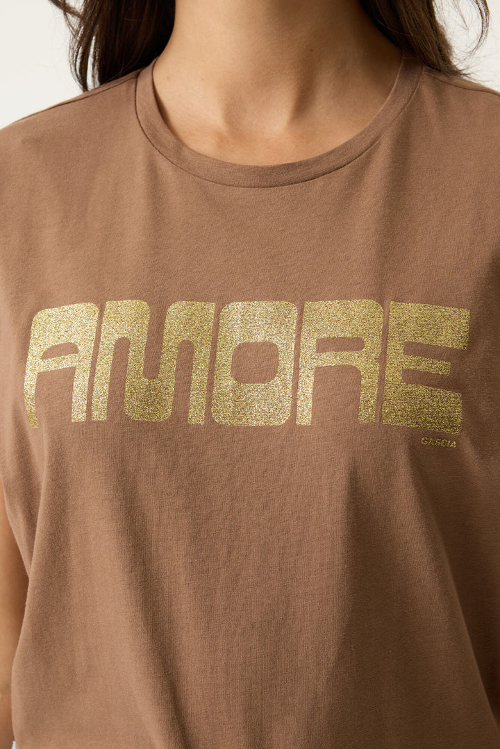 AMORE TEE- soft taupe, rose garden or antracite