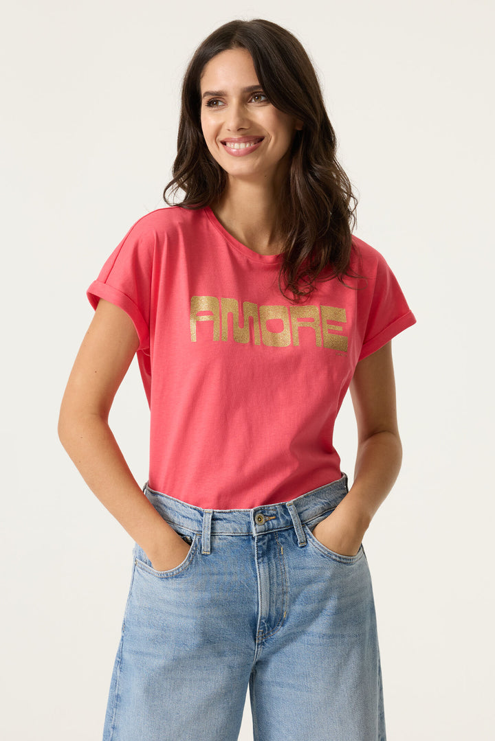 AMORE TEE- soft taupe, rose garden or antracite