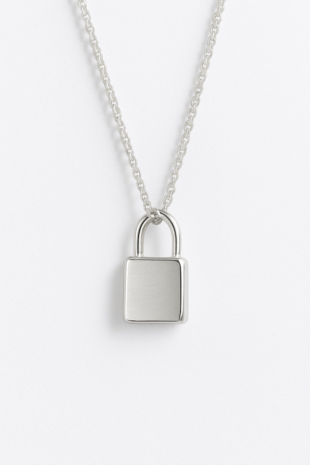 TINY LOCK PENDANT NECKLACE - gold or silver