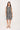 Poplin Cotton Sleeveless Dress in Beige/Black Digital Print