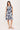 Poplin Cotton Sleeveless Dress in Digital Blue Floral Print