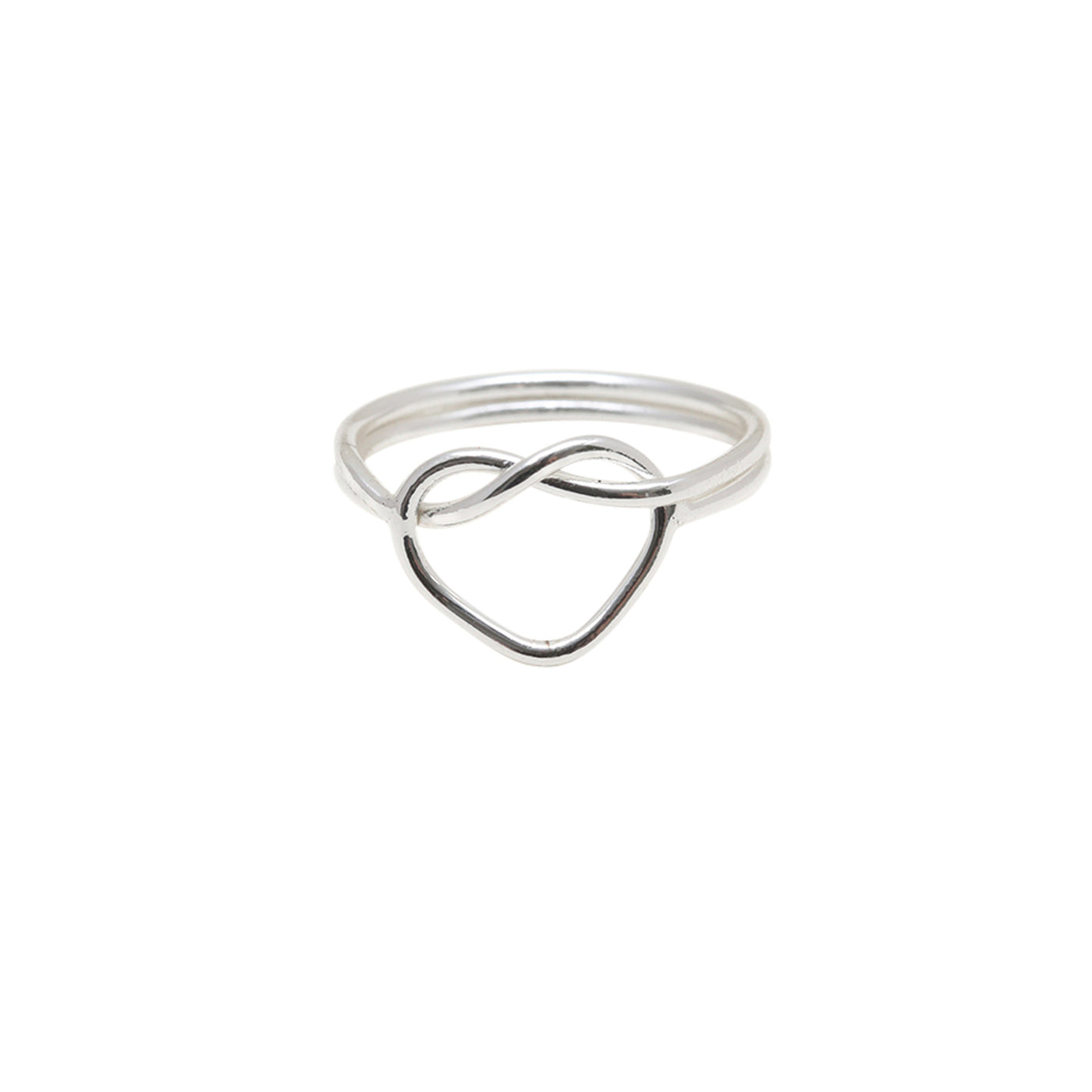 HEART KNOT RING - silver