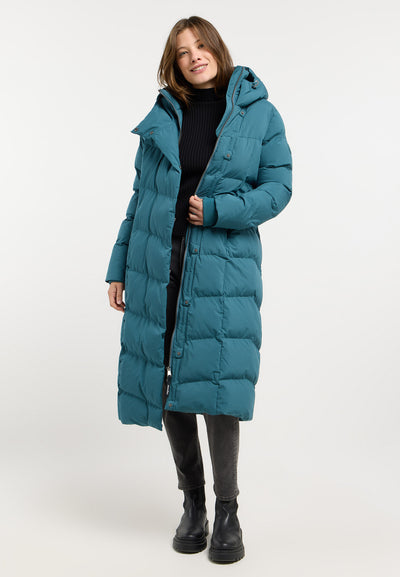 PAVLA LONG JACKET - ocean green